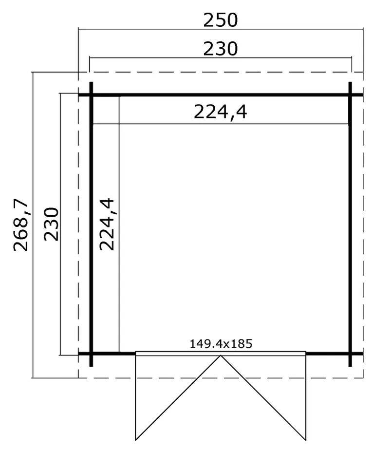 Lasita Maja Gartenhaus Indi 230 2