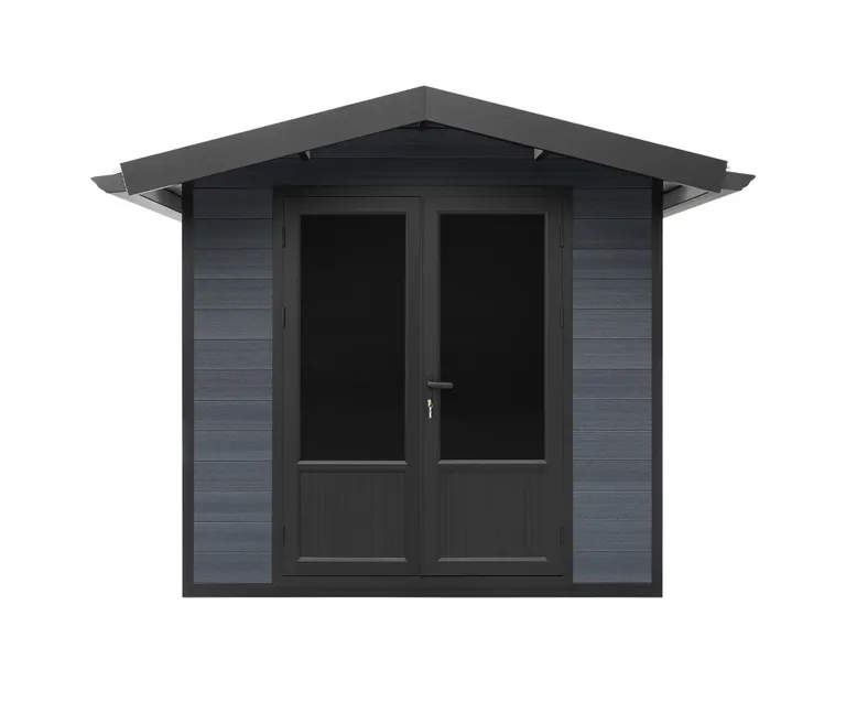 HORI Gartenhaus WPC Satteldach anthrazit 1