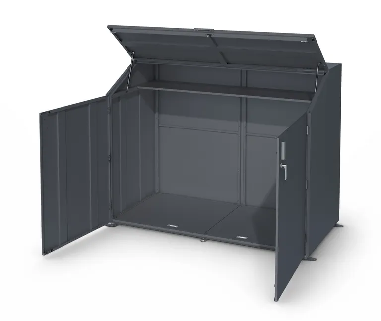 HORI Fahrradbox 200 x 100 x 157 cm Anthrazit 7
