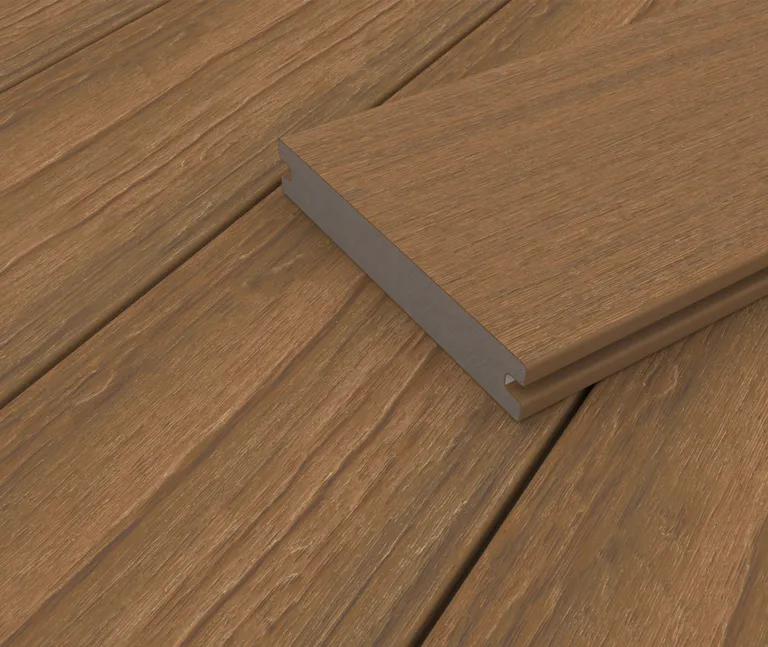HORI Terrassendiele WPC Massiv Co-Extrudiert tiefe Struktur 22,5 x 138 mm Naturbraun 5