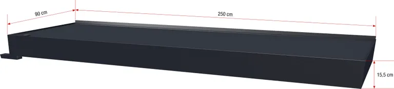 Gutta Vordach Haustür mit Seitenteil BS PLUS aluminium 18