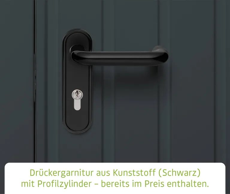 HORI Gerätehaus mit Flachdach & Lichtband, Metall, Anthrazitgrau RAL 7016 6