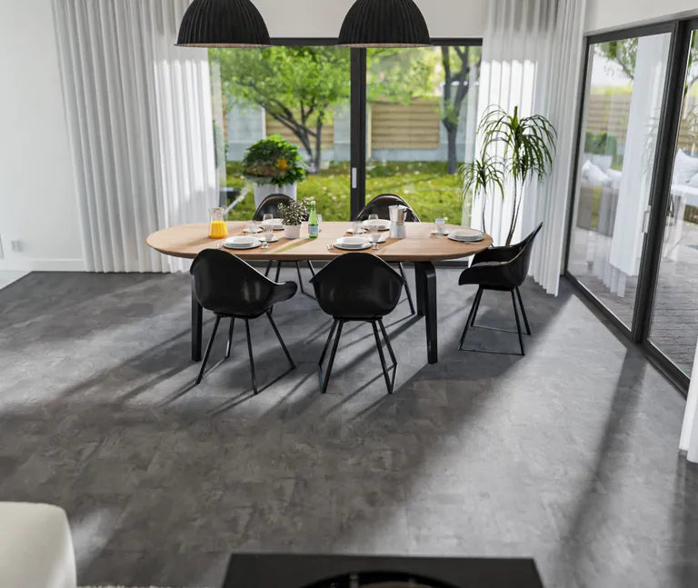 HORI Klick-Hartvinylboden Rigid SPC Steinfliese Bielefeld Beton hell Fliese 8