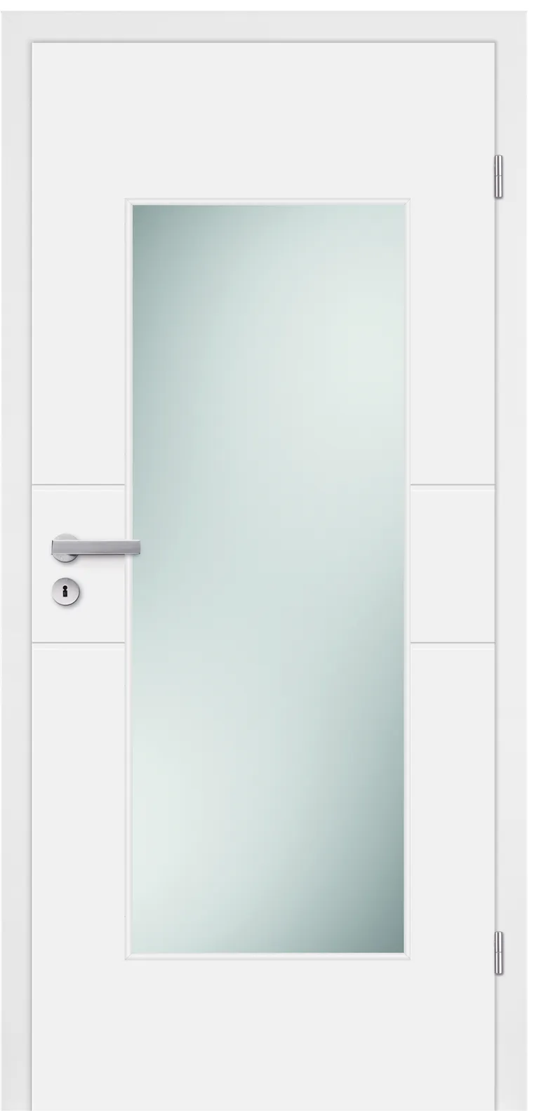 HORI Zimmertür Vigo Weißlack RAL9010 mit Lichtausschnitt Eckkante Röhrenspan 0
