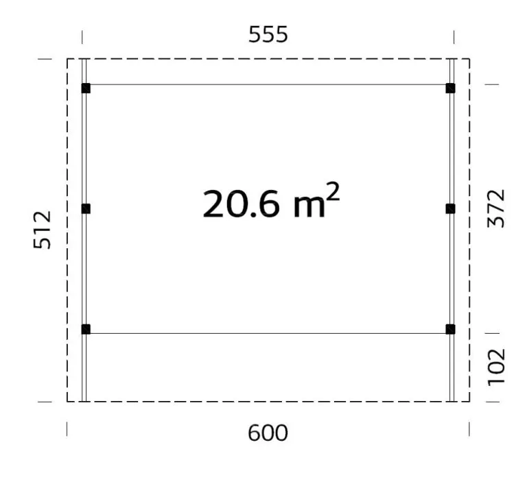 Palmako Carport Karl 2
