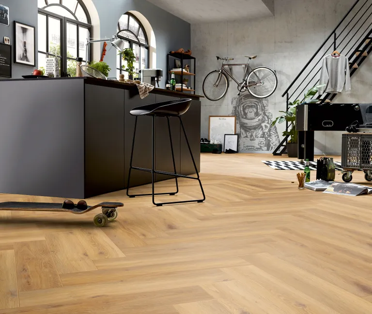 KRONOTEX Laminat Herringbone D3861 Pisa Oak Fischgräte 3