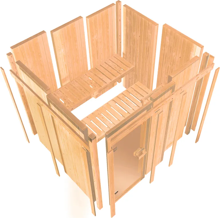 Karibu System-Sauna Bodo Eckeinstieg 68 mm 12