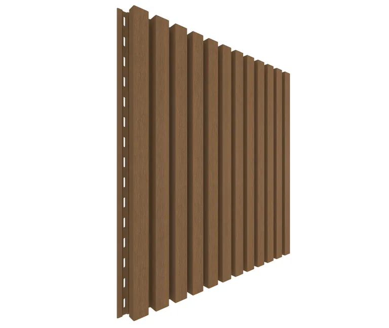 NewTechWood WPC Fassadenprofil Castellatio PRO35 33 x 215 mm Teak 1
