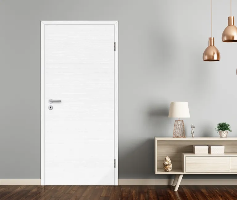 HORI Schallschutztür Wohnungseingangstür CPL Eiche weiß strukturiert quer SK2 Vollspan Designkante 4