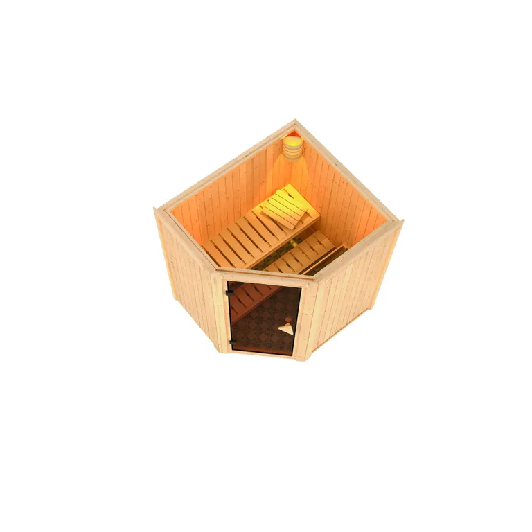 Karibu System-Sauna Taurin Eckeinstieg 68 mm 2