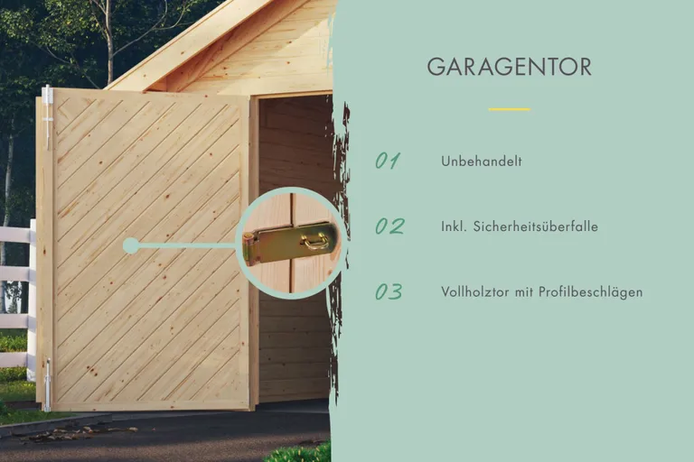 Karibu Blockbohlengarage Satteldach 7