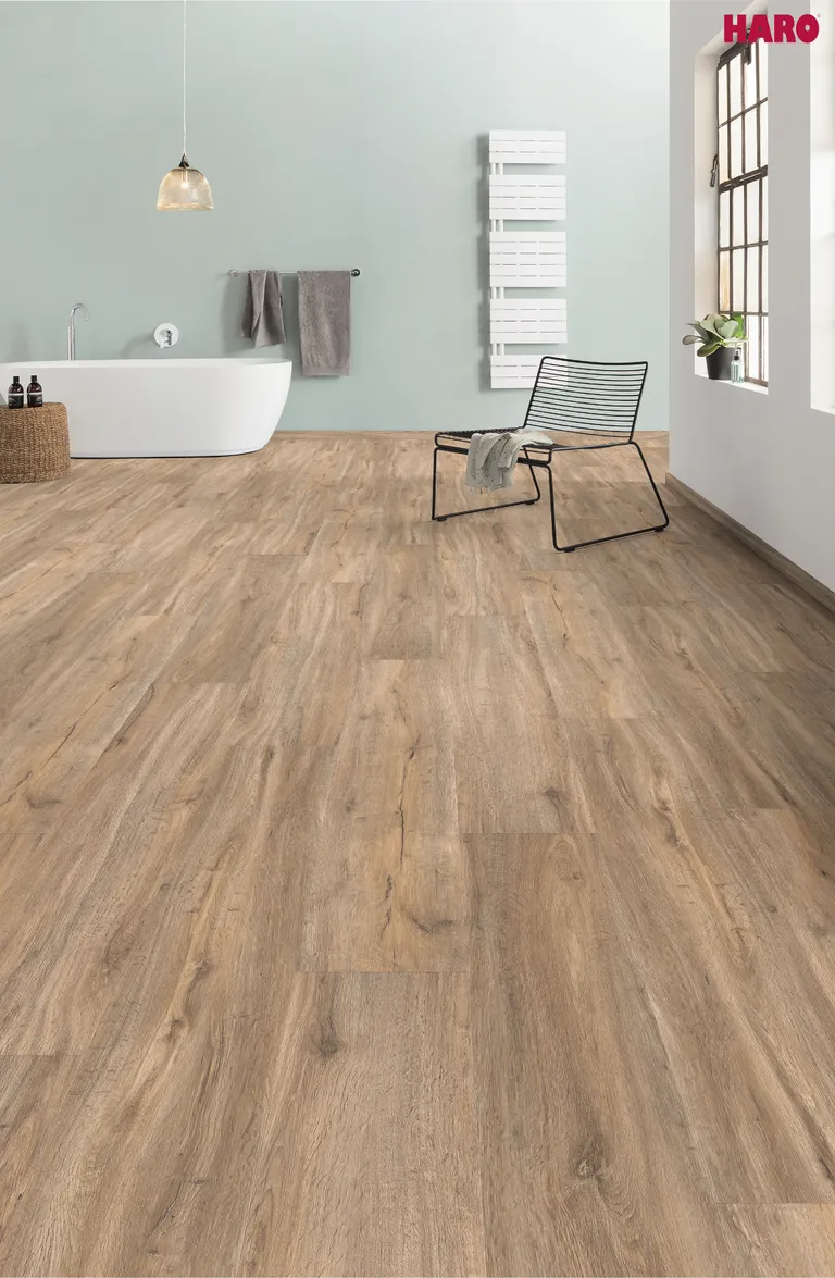 Haro Disano Saphir PVC freier Designboden Steineiche creme strukturiert Landhausdiele 3