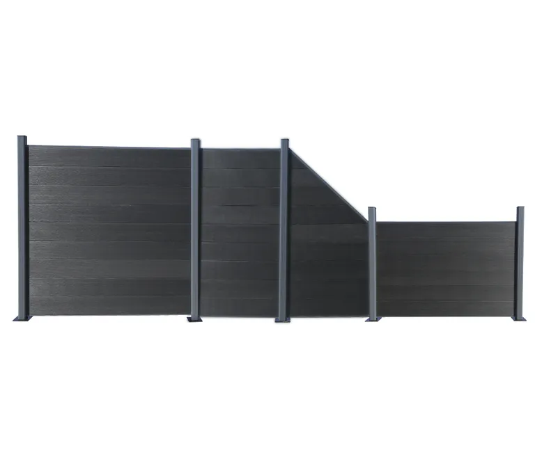 HORI WPC Sichtschutzzaun Stecksystem Safety Schutzummantelung Schrägelement 2