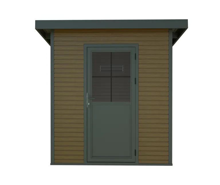 HORI WPC Gartenhaus Rhombus-Optik Braun/Grau 1