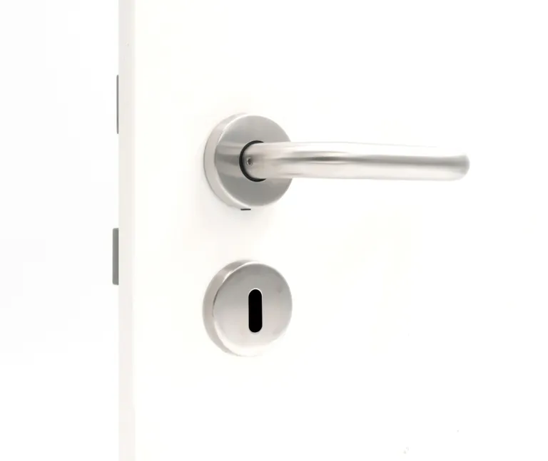 HORI Zimmertür Estella 4 Weißlack RAL9010 mit Lichtausschnitt Röhrenspan Rundkante Komplettset 9