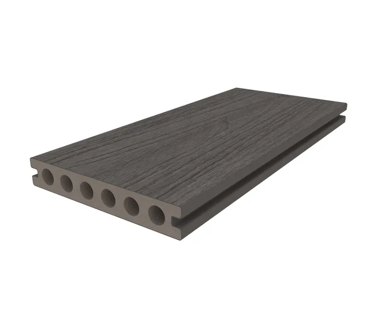 HORI Terrassendiele WPC Hohlkammer Co-Extrudiert tiefe Struktur 22,5 x 138 mm Grau 2