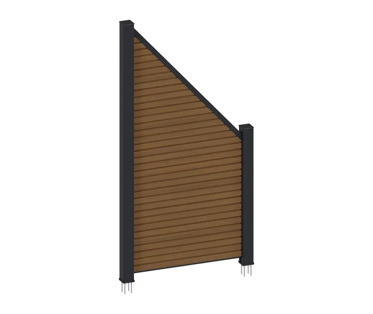 HORI WPC Zaun Odense Steckzaun Rhombus Schrägelement 2