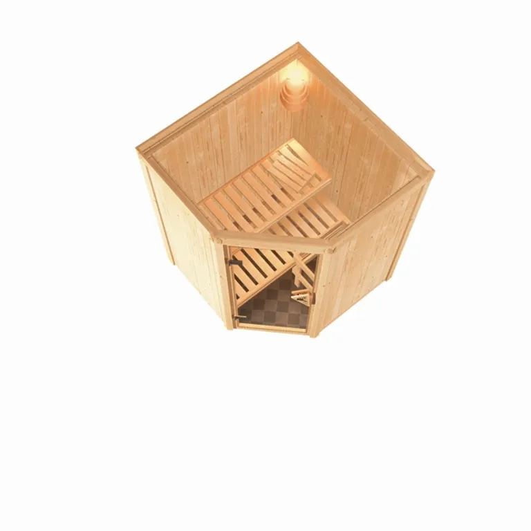 Karibu System-Sauna Nanja Eckeinstieg 68 mm 2