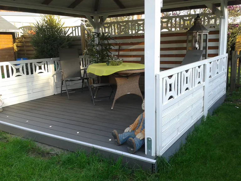 Megawood Terrassendielen Komplett-Set WPC Premium massiv schiefergrau 8