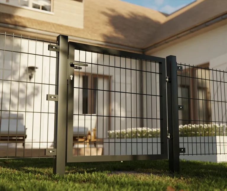 HORI Flügeltor F für Doppelstabmattenzaun 1