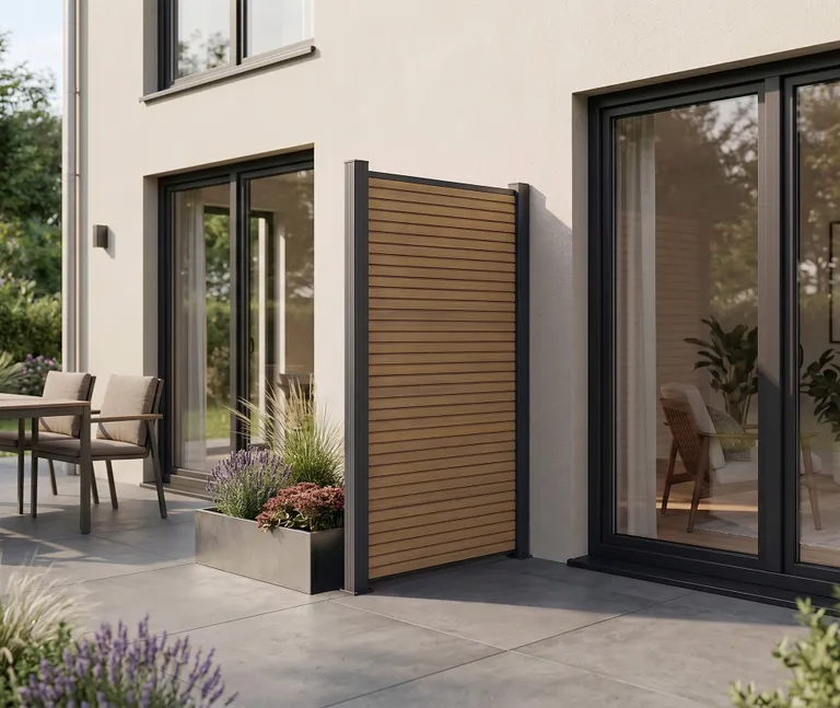 NewTechWood WPC Sichtschutzzaun Stecksystem Modena Rhombus 7