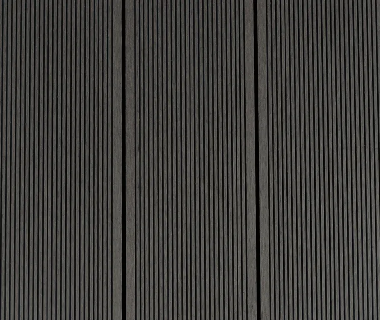 HORI Terrassendielen Komplettset WPC Mauritius massiv grau grob / fein geriffelt 20 x 140 mm 6