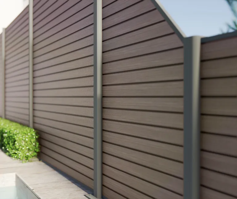 HORI WPC Sichtschutzzaun Stecksystem Rhombus-Style Schrägelement co-extrudiert 7