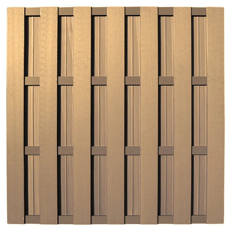 HORI WPC Sichtschutzzaun Lamellenzaun Komplettset Bausatz 0