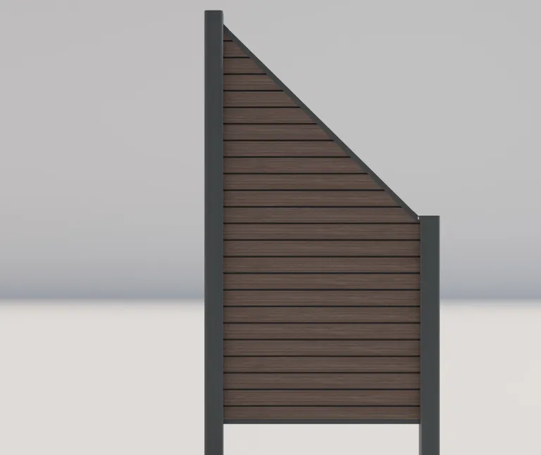 HORI WPC Sichtschutzzaun Stecksystem Rhombus-Style Schrägelement co-extrudiert 3