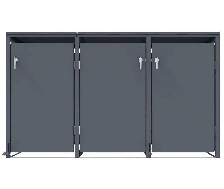 HORI Mülltonnenbox Cleanman 4 Anthrazit mit Fuß Pedal 5
