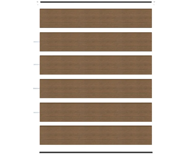 NewTechWood WPC Sichtschutzzaun Stecksystem Komplettset Castello XXL 1