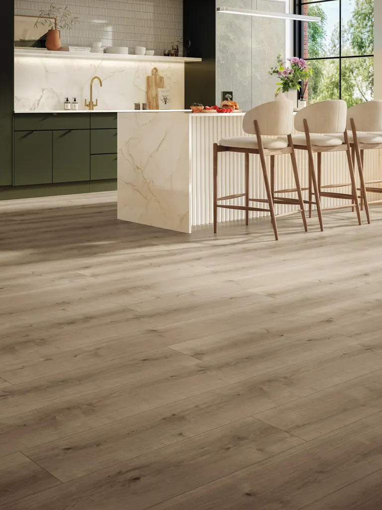 PARADOR PVC freier Klick-Designboden Modular ONE Eiche pure perlgrau Holzstruktur Landhausdiele 6