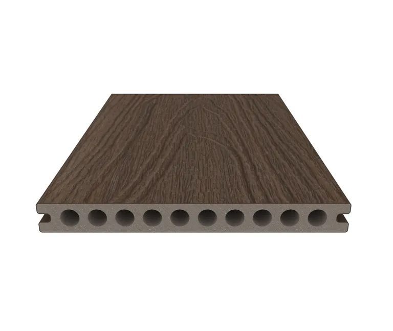 NewTechWood Terrassendielen WPC Hohlkammer Gigante Oldwood Ipe Holzstruktur gebürstet / glatt gebürstet Co-Extrudiert 22,5 x 210 mm 2