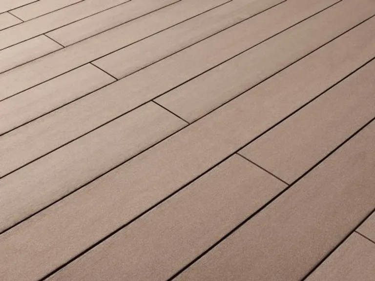 Lignodur terrafina Terrassendielen WPC Massiv XL glatt gebürstet Kaffebraun 21 x 196mm 1