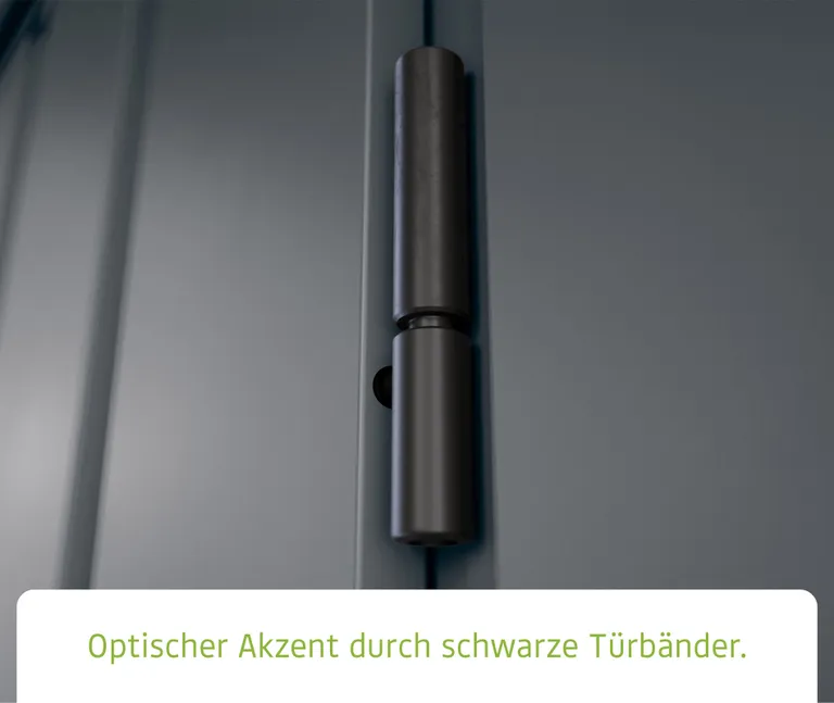 HORI Gerätehaus mit Flachdach & Lichtband, Metall, Anthrazitgrau RAL 7016 5