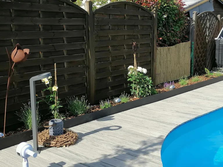 HORI Terrassendielen Komplettset WPC Maui Massiv beige tiefe Holzstruktur + geriffelt 21 x 143 mm 11