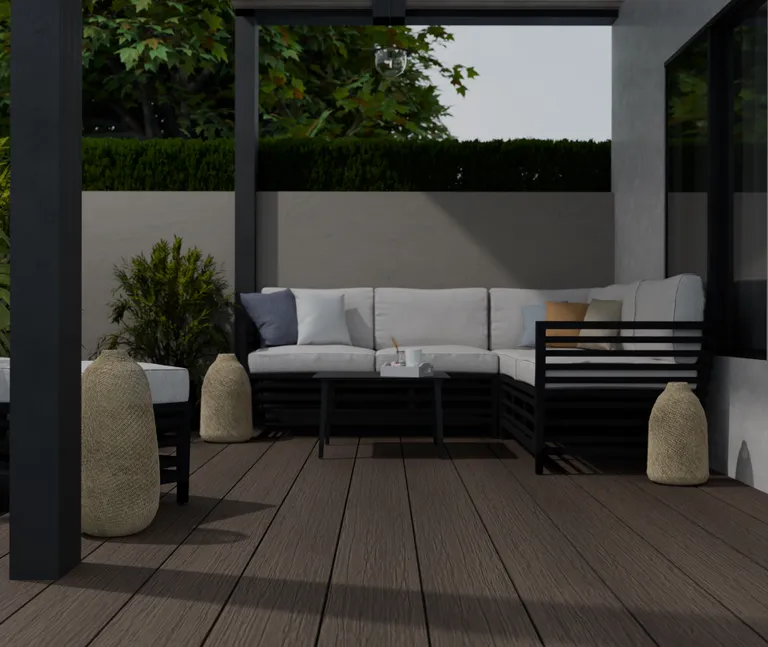 HORI Terrassendielen WPC Maui-Style XXL Massiv braun tiefe Holzstruktur + geriffelt 17 x 220 mm 0