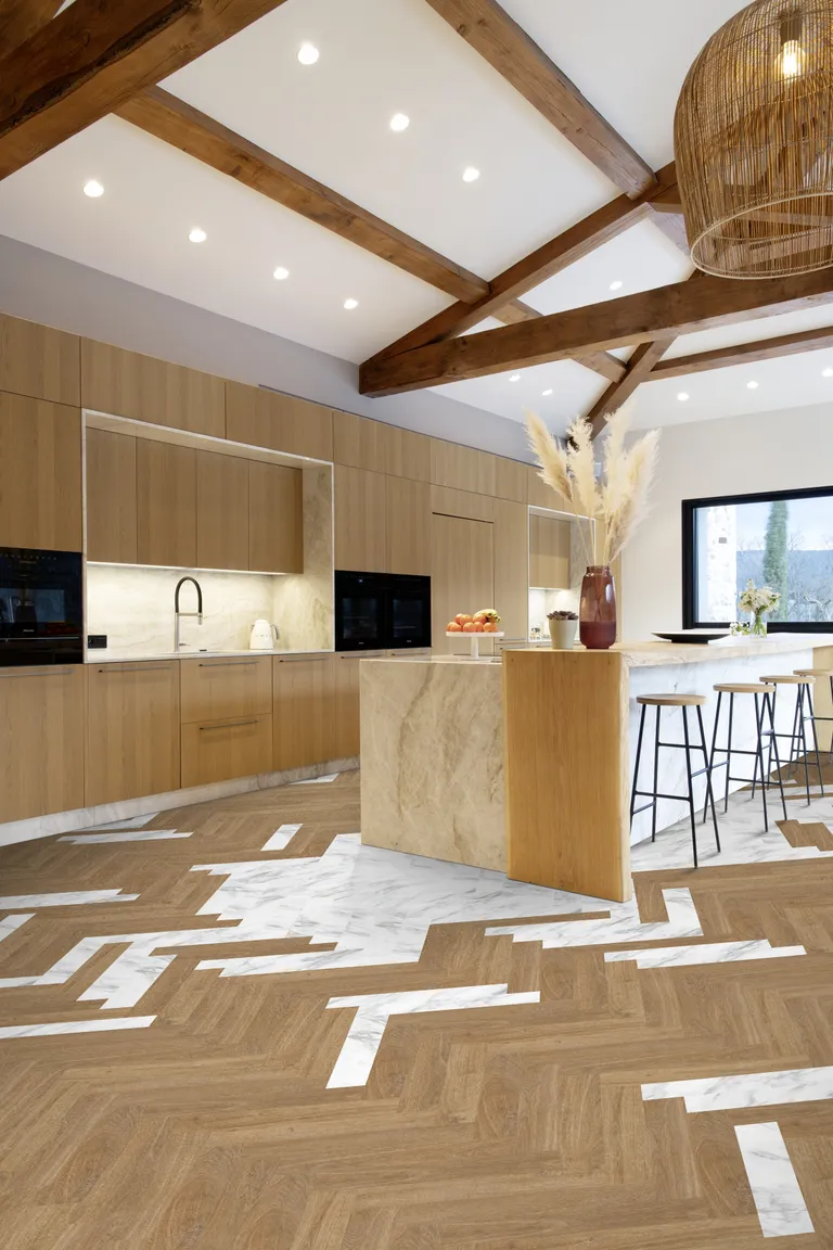 Gerflor Klebe-Vinylboden, Senso Unik, Fischgräte, Soleiado 5