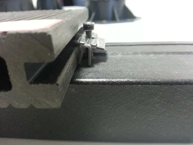 HORI Terrassendielen Komplettset WPC Antigua Hohlkammer anthrazit grob / fein geriffelt 21 x 146 mm 13