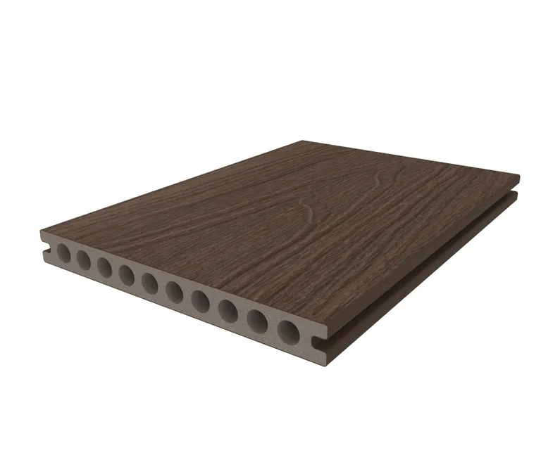 HORI Terrassendiele WPC Hohlkammer Co-Extrudiert tiefe Struktur 22,5 x 210 mm Dunkelbraun 2