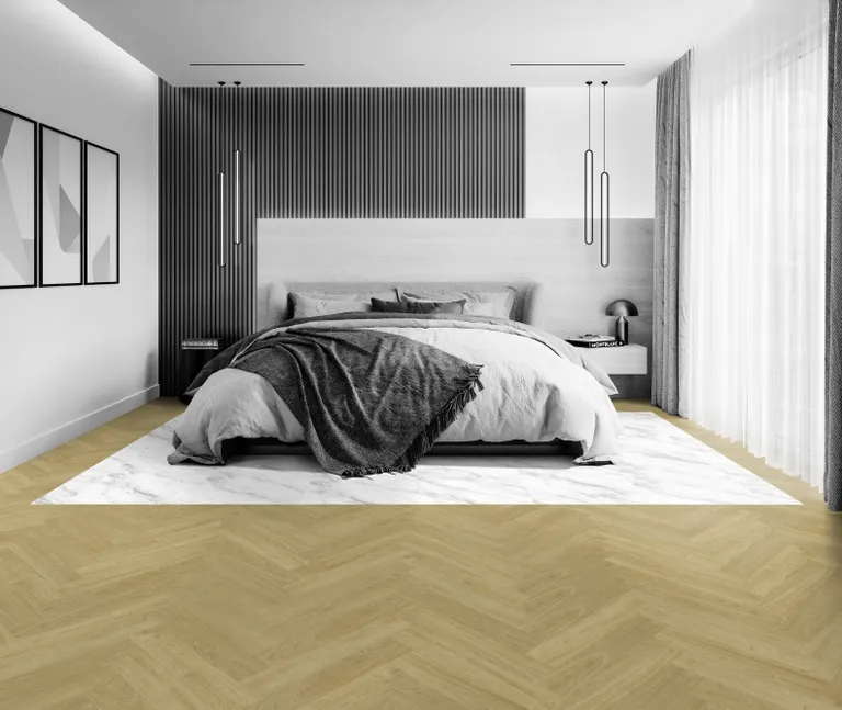 Gerflor Klebe-Vinylboden, Senso Unik, Fischgräte, Madera Miel 5
