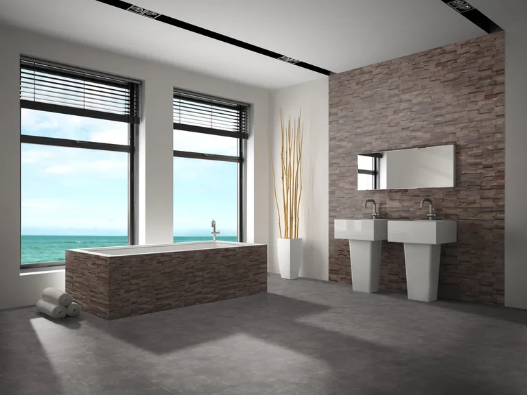 INDO Echtholz Wandverkleidung 3D Holzverblender Slimwood Hevea Charred 4