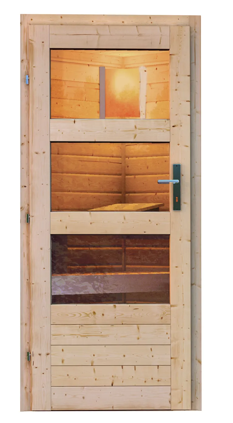 Karibu Sauna-Haus Norge Türe Modern 38 mm 4
