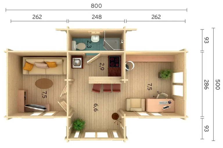 Palmako Ferienhaus Anna 3