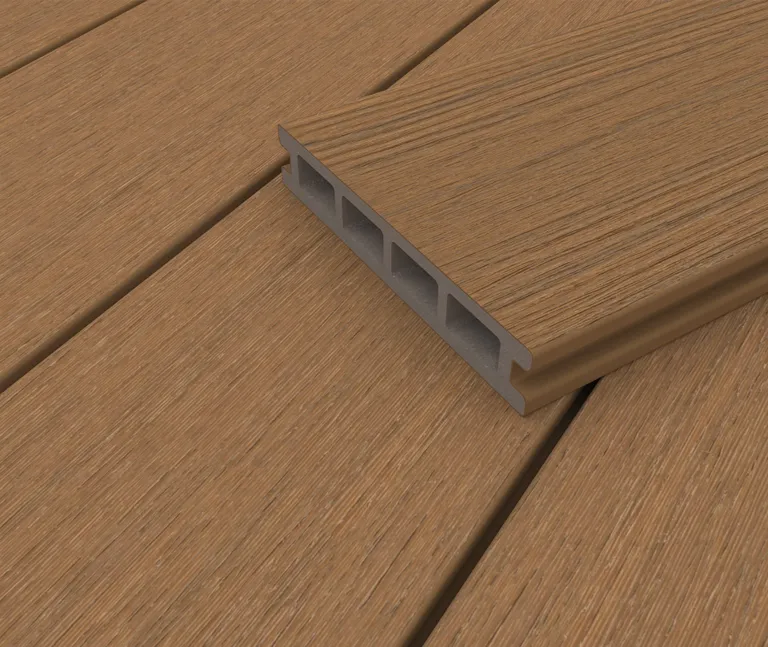 HORI Terrassendiele WPC Hohlkammer Essential Co-Extrudiert 22,5 x 145 mm Naturbraun 4