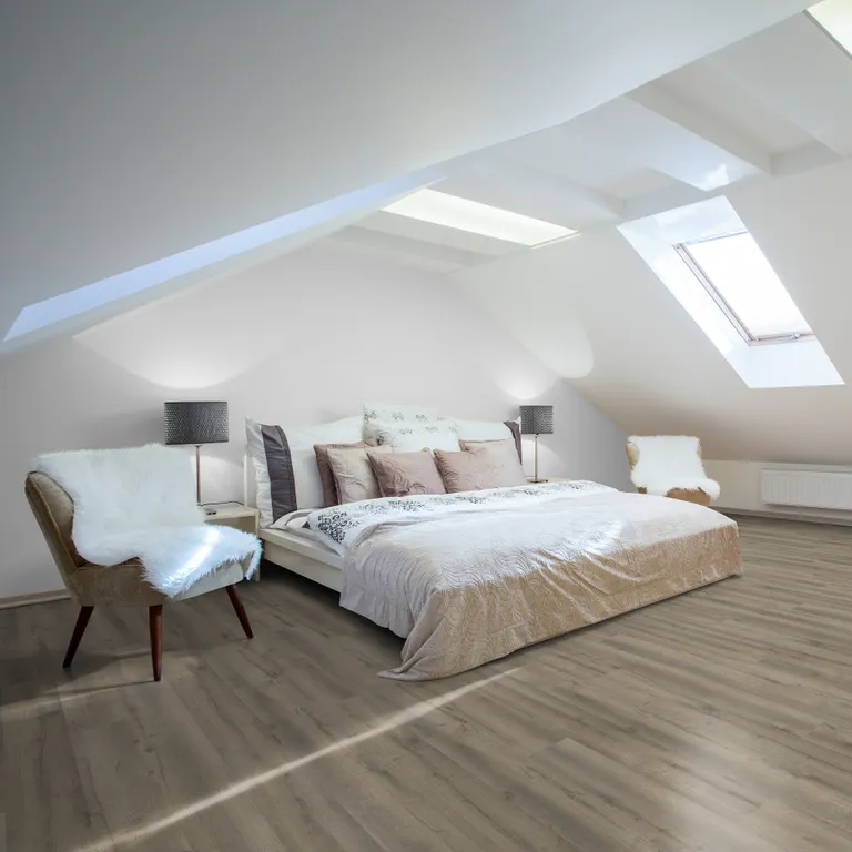 DOMIZIL PVC freier Klick-Designboden Aqua Eiche rustik geräuchert weiss Landhausdiele 5