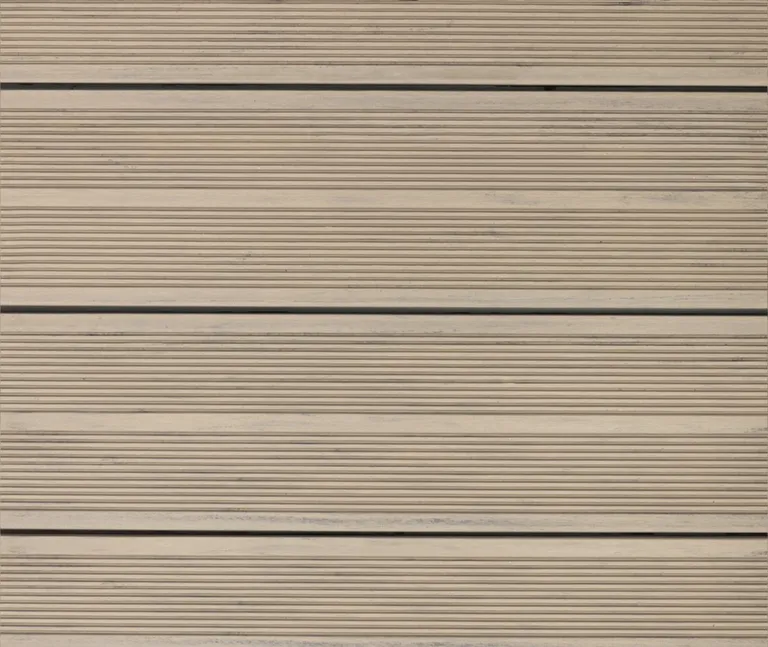 HORI Terrassendielen WPC Maui Massiv beige tiefe Holzstruktur + geriffelt 21 x 143 mm 6