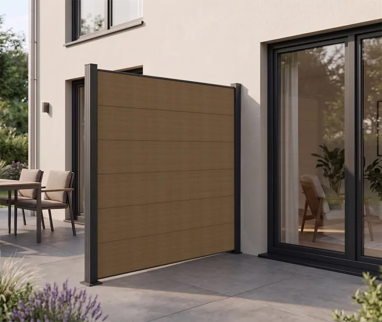 NewTechWood WPC Sichtschutzzaun Stecksystem Castello XXL 3