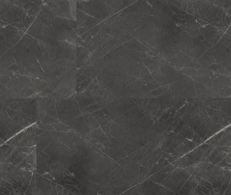 HORI Klick-Hartvinylboden Rigid SPC XXL Fliesenformat Marmo di Carrara Antracite Steinstruktur 2