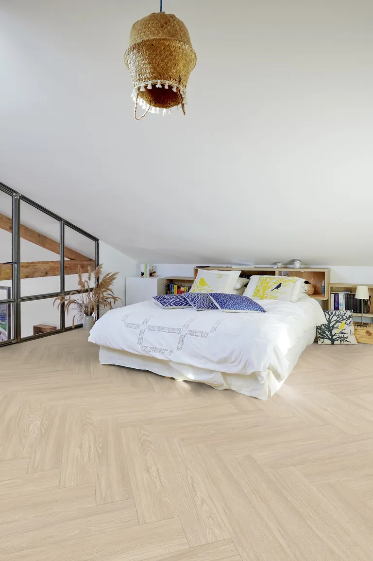Gerflor Klebe-Vinylboden massiv Virtuo 55 Blomma Light Fischgrät 6